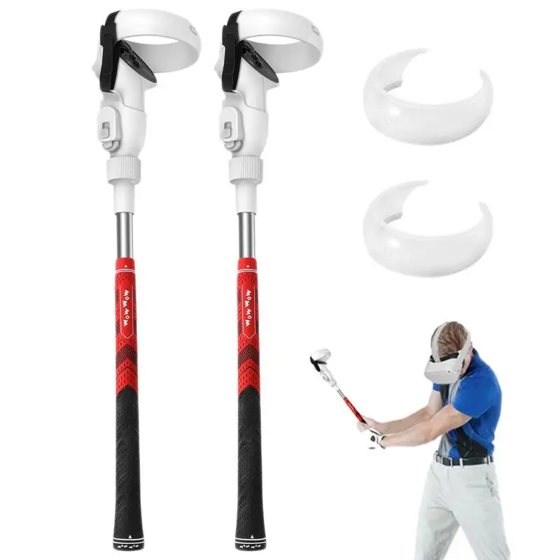 

VR Golf Club Extension For Oculu Quests 2 VR Golf Club Adapter Handle Accessories With 2 Controller Cover VR Accessories