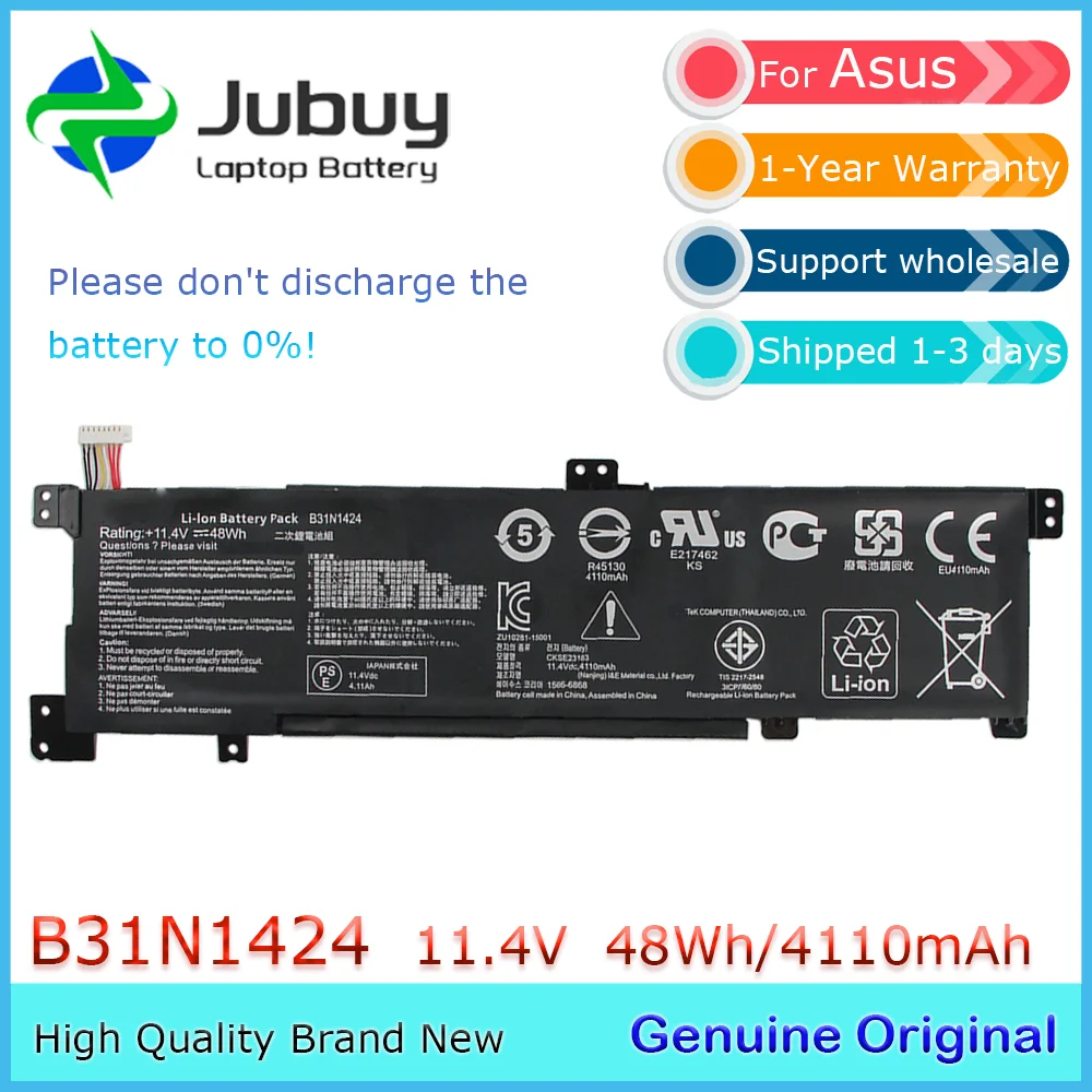 B31N1424 11 4 В 48 Втч оригинальный аккумулятор для ноутбука Asus A400U A401L K401L B5010 500 200 K401LB5010
