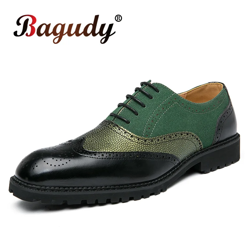 Men Dress Shoes Fashion Oxford Brogues 