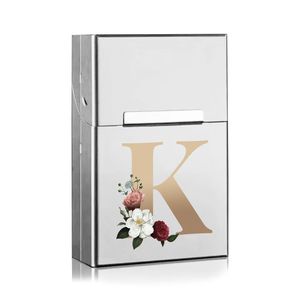 Металлический флип-чехол для сигарет портативный 20 шт. контейнер хранения с