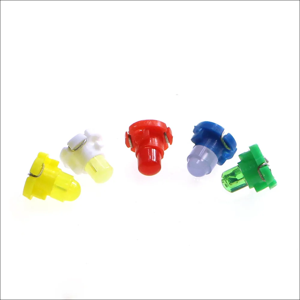 

10PCS Interior Light T3/T4.2/T4.7 COB Wedge LED Auto Instrument Bulbs 12V Automobiles Car Styling Green Blue Red Yellow White