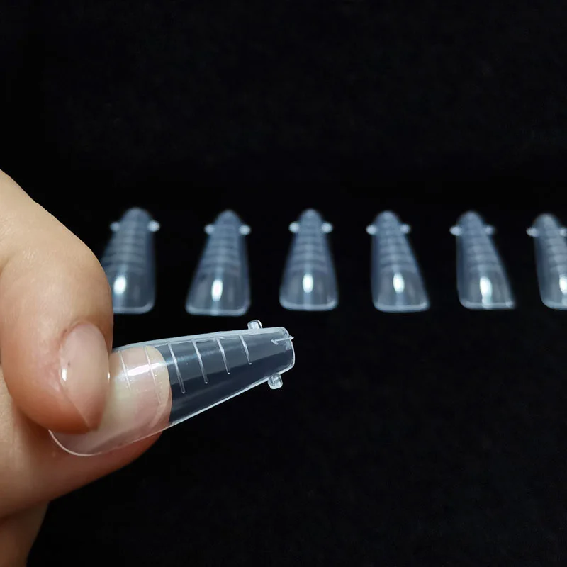 Двойная форма для ногтей накладные Типсы удлиняющая на шпильке полигеля