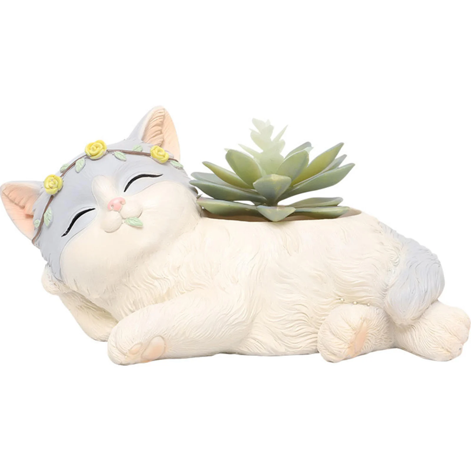 

Indoor Plant Pots Lovable Flower Pot With Drainage Holes Cute Decorative Cat Shaped Indoor Planter Flowerpot Cat Vase Pots For