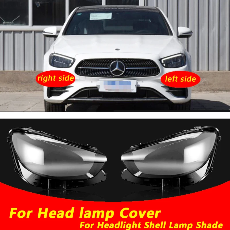 

Use For Benz W213 2021-2022 E-Class E260 E300 Transparent Headlamp Cover Lamp Shade Front Headlight Shell Lampshade Lens shell