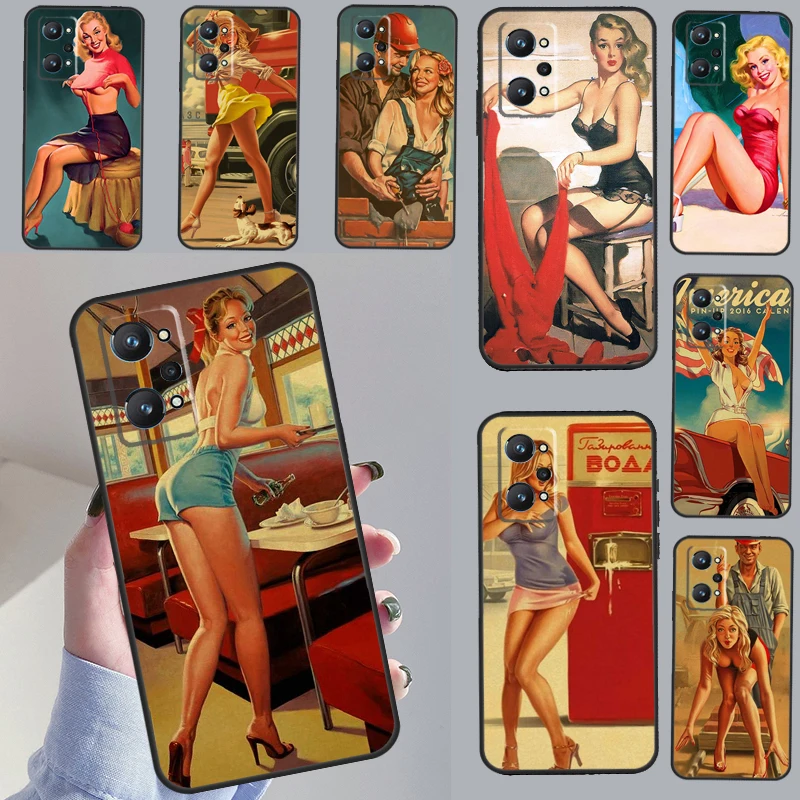 Сексуальная шпилька WW2 для девушек Vintege для Realme 10 Pro Plus C55 C35 C33 C31 C30 C21Y GT Neo 5 OnePlus 11 Nord 3 2T CE 2 Lite чехол