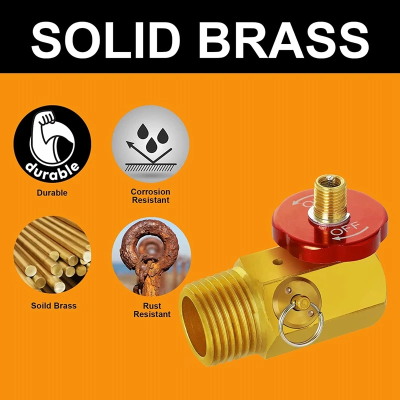 2 Pack Air Tank Manifold With Fill Port Safety Valve And 1/2 Inch NPT X 1/4 Hose 1/8 Gauge