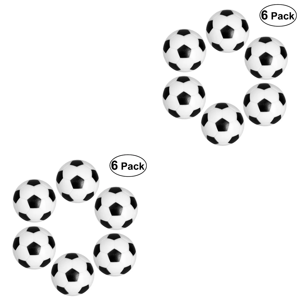 

2pcs 6PCS 32mm Table Football Balls Black/White