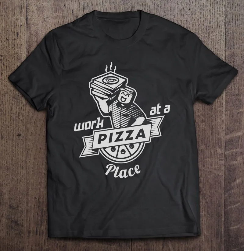

Мужская хлопковая футболка с коротким рукавом, с принтом на пиццу