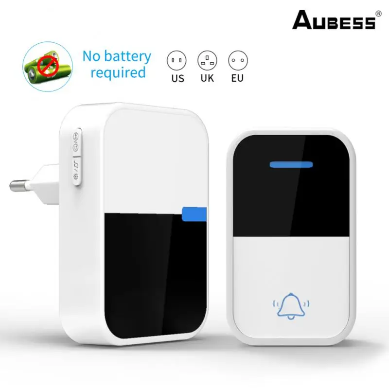 

Aubess Home Welcome Doorbell Intelligent Wireless Doorbell Waterproof 150M Remote EU UK US Plug Smart Door Bell Chime 38 Songs