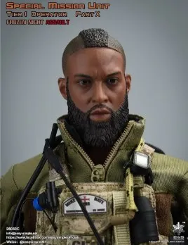 

1/6th EASY&SIMPLE ES 26030C Seal Attack In Cold Night Cool Male Soldier Head Sculpture Model For 12inch Doll Action Collectable