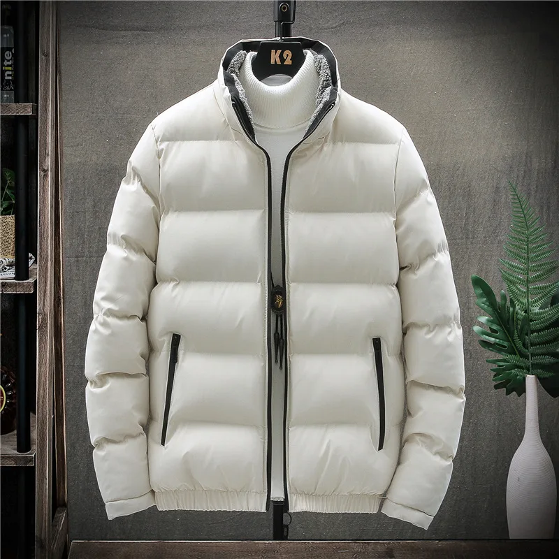 Factory sales men's coat autumn and winter 2022 new cotton coat couple Korean version trend stand collar cotton jacket clothing