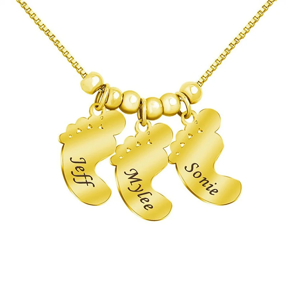 Fashion Custom Personality Women's Necklace Sole Pendant Custom Necklace Stainless Steel Name Custom Gift Free Shipping