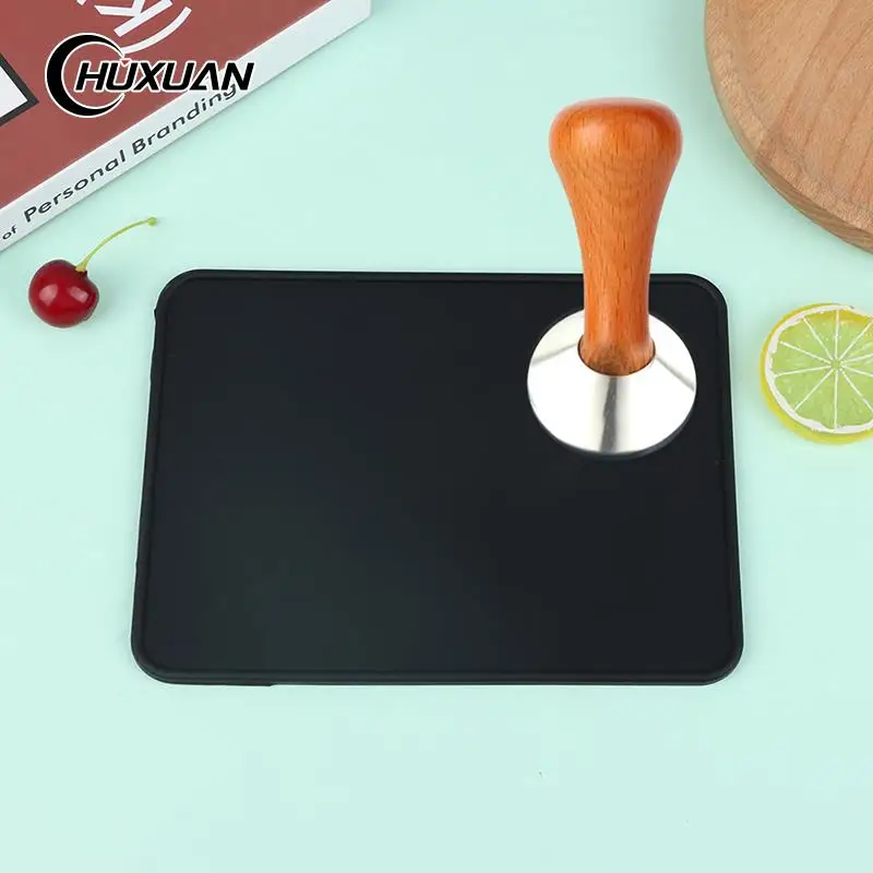 

1 шт. Полностью безопасный коврик для темпера черного кофе, пищевой силиконовый резиновый коврик для эспрессо, 8 дюймов X 6 дюймов (20 см X 15 см)