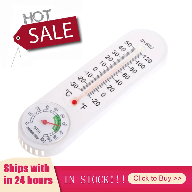 

Wall-mounted Digital Thermometer Humidity Meter Gauge Indoor Greenhouse Temperature Sensor Hygrometer Weather Station For Home
