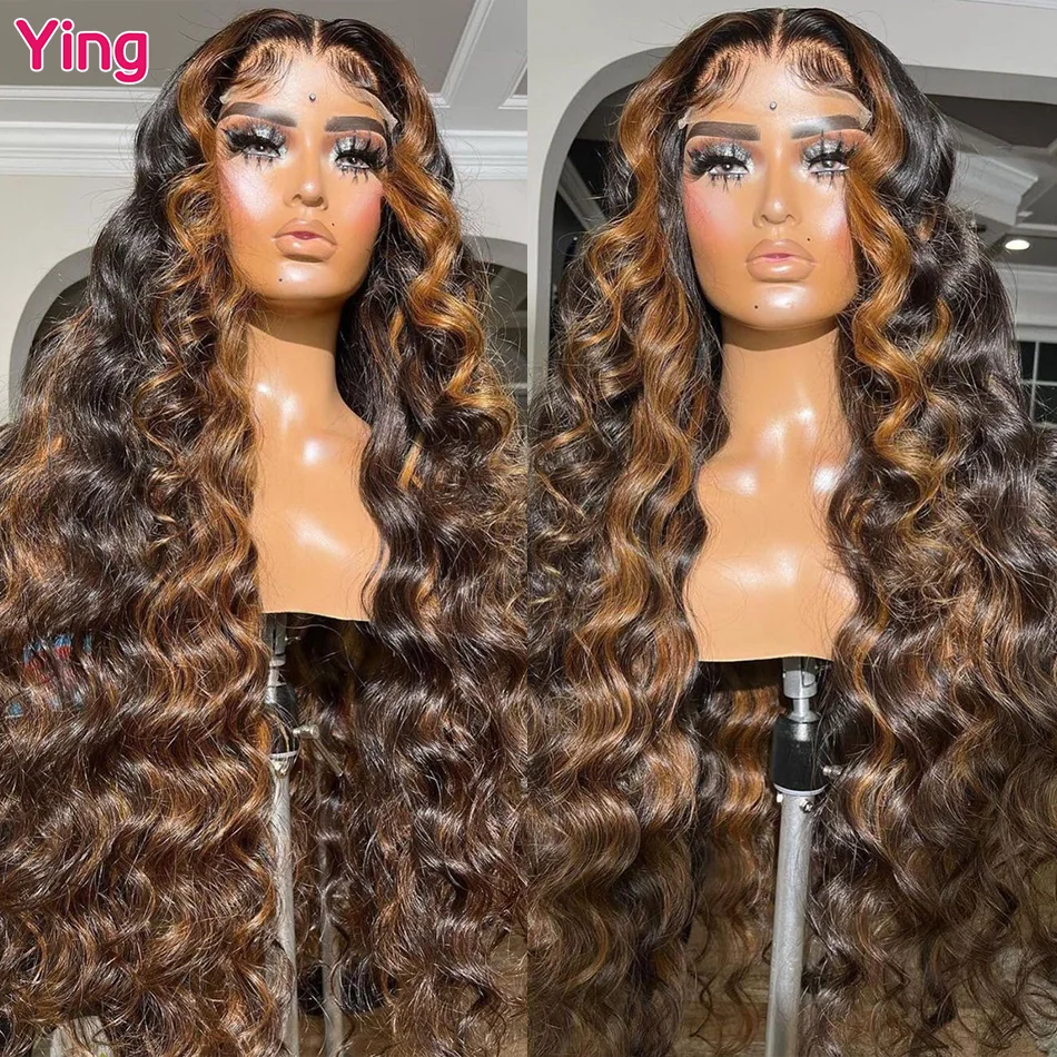 Ying Hair 4/27 Highlight Omber 5x5 Transparent Lace Wig 13x4 Lace Front Wig 10A Remy Human Hair 13x6 Lace Front Wig PrePlucked