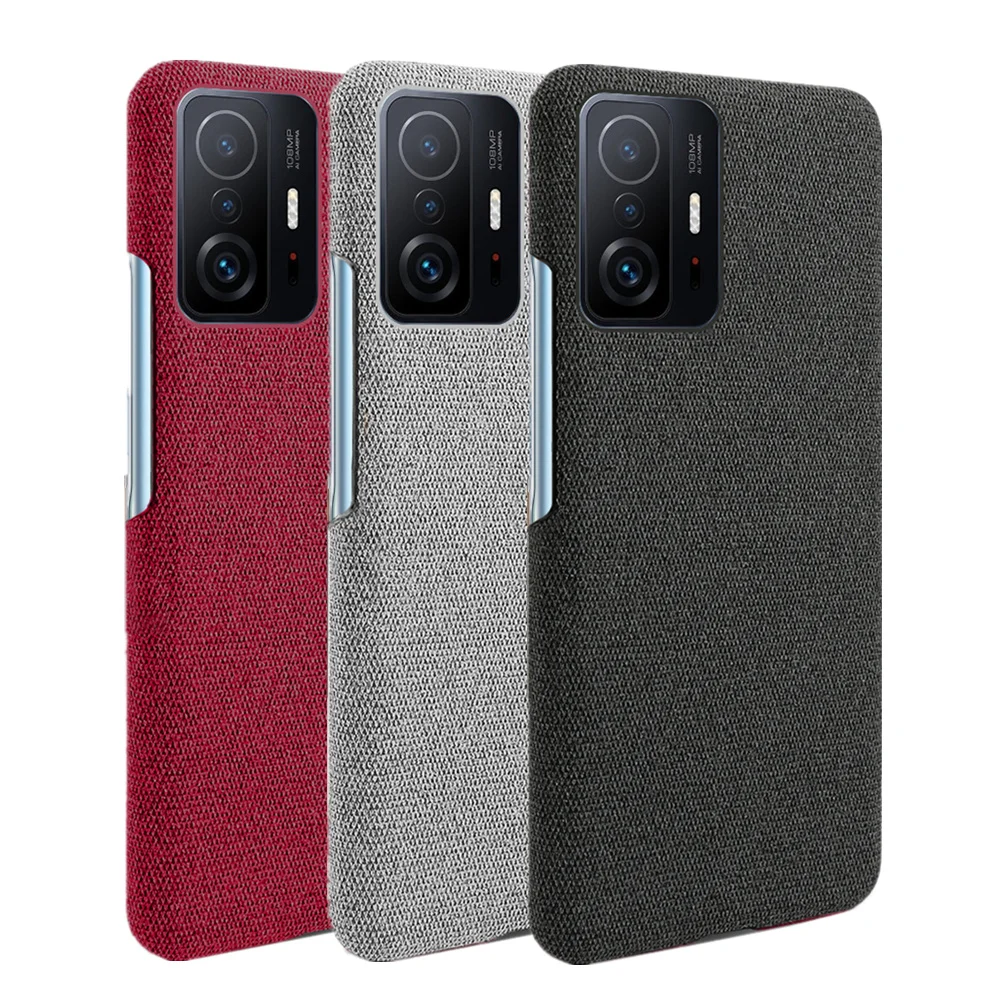 

For Xiaomi 11T Pro Case 11T 11TPro Luxury Cloth Fabric Back Phone Cover For Xiaomi 11T Ultra 12X 12 Pro Mi 10 9T 8 Lite Funda