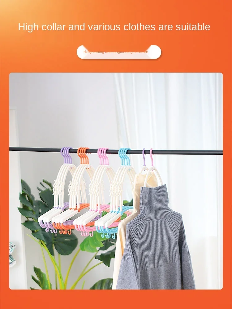 

Best Retractable Adult Hanger Multi-Functional Sweater Turtleneck Special Clothes Hanger Home Clothes Anti-Deformation Non-Slip