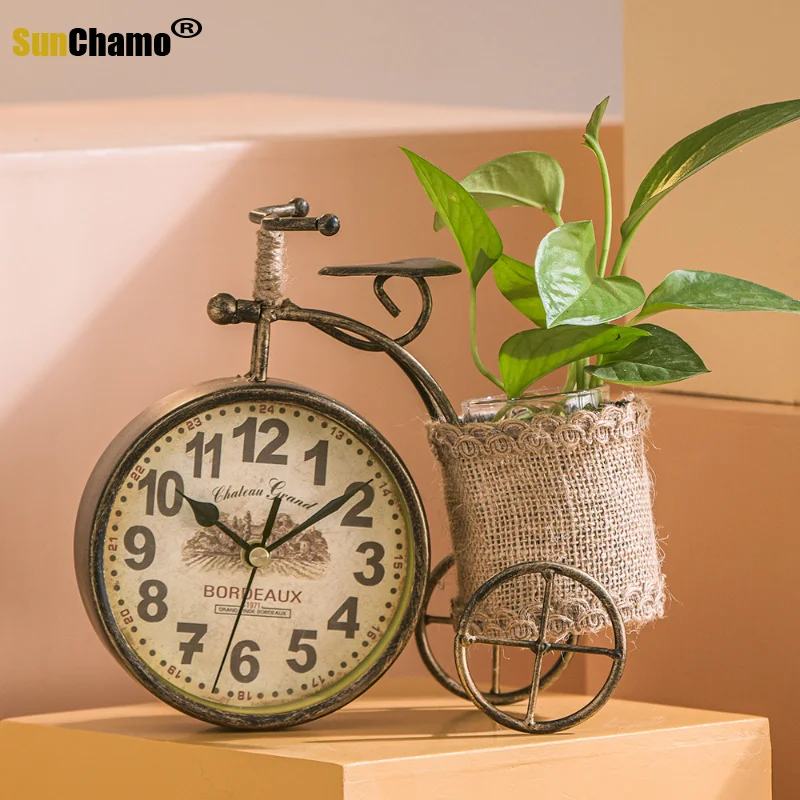 

2022 Iron Art Decoration Porch Bedroom Silent Clock Bedside Creative Jason Chung Desk Study Table Home Decor Watch Digital Brief