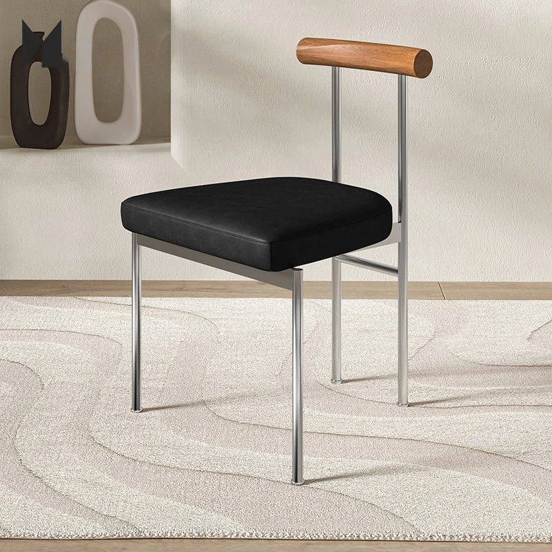 

Japanese Dining Chair Metal Nordic Silver Legs Modern Office Chair Lounge Hotel Design Cadeiras De Jantar Interior Decoration