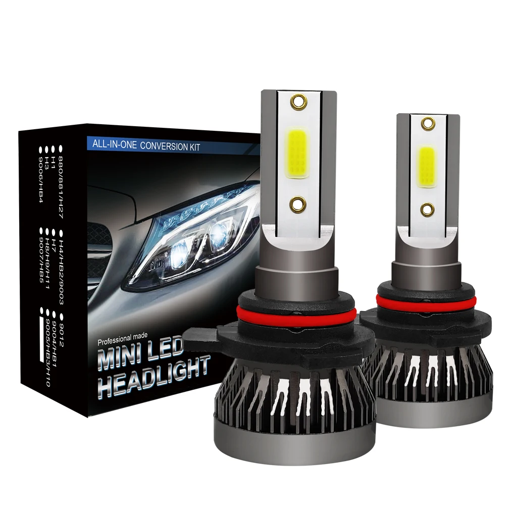 

2PCS 9012 LED Car Headlight 6000LM 36W Mini Bulbs H1 H8 H9 H11 Headlamps Kit 9005 HB3 9006 HB4 H10 H7 Auto Fog Lamps 6000K 12V