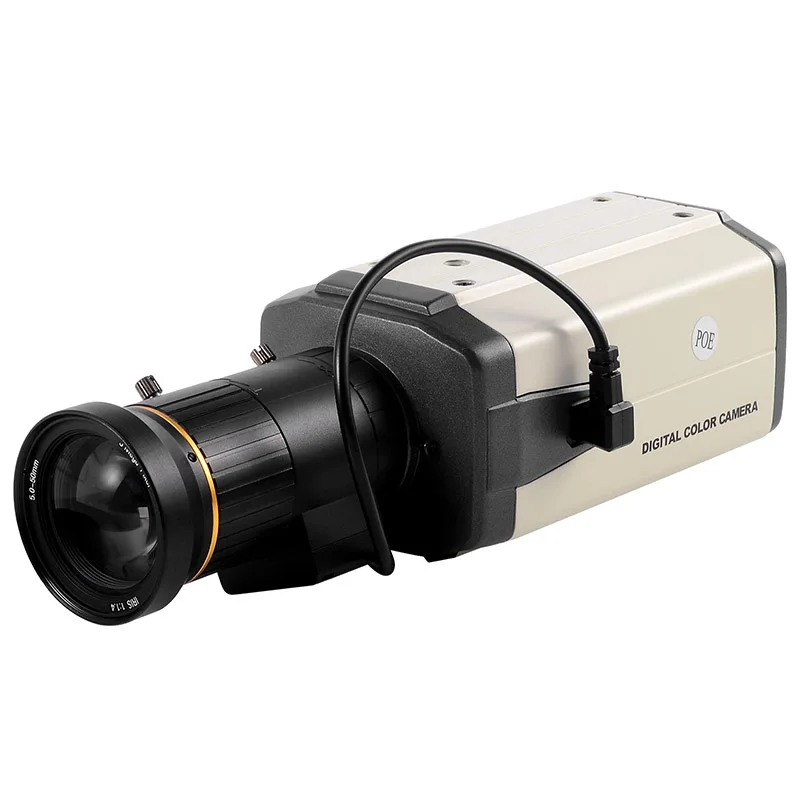 

Vanxse CCTV 4MP Netwok IP Security Camera POE Box Bullet Surveillance Camera 5-50mm Varifocal Lens Auto IRIS APP Remote Camera