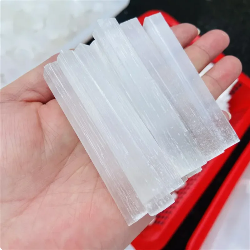 9-10 см натуральные кристаллические чипсы селенита, гипсовый белый кварц, необработанные минералы, образец точечного лечебного камня