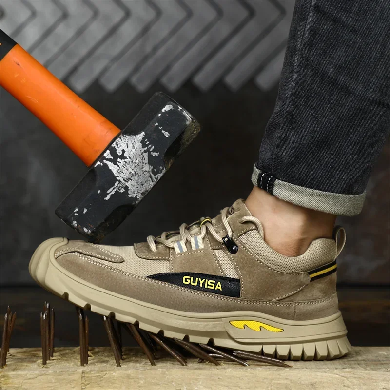 Промышленная защитная обувь мужская рабочая с защитой от проколов со стальным