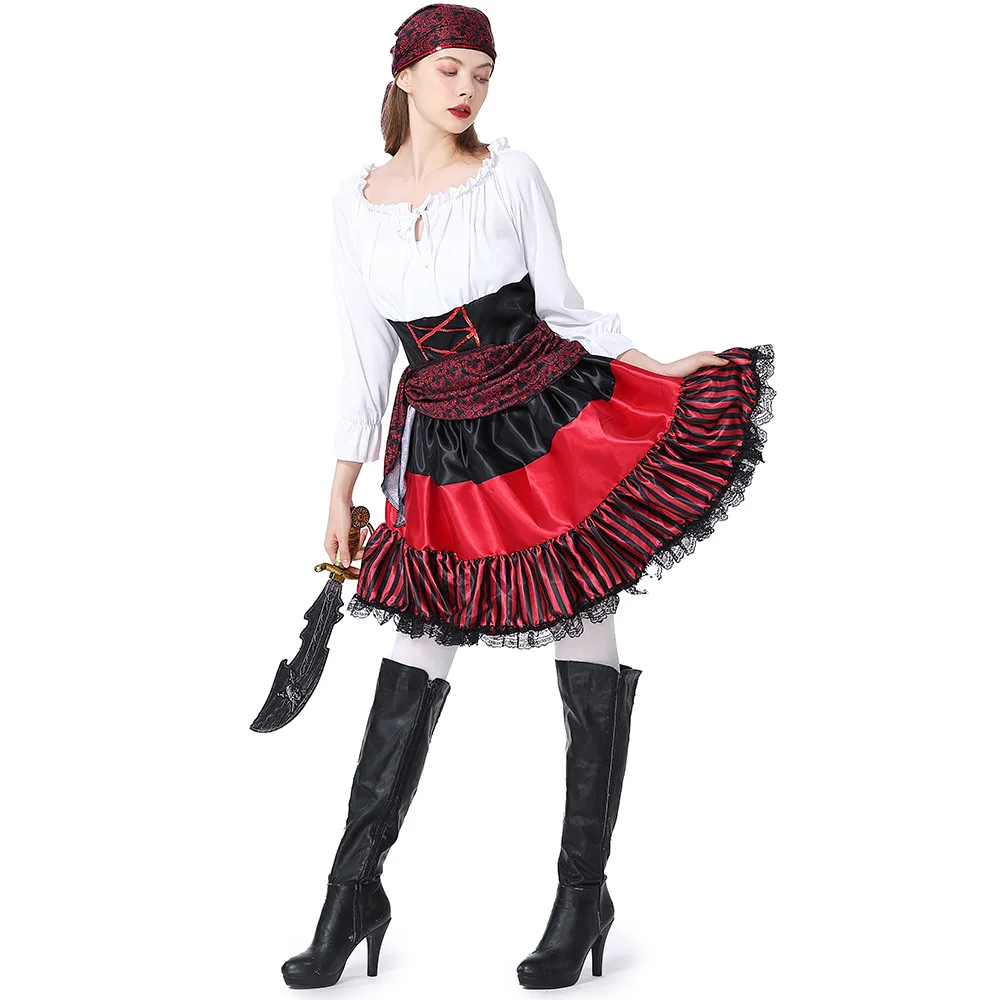 Костюм на Хэллоуин платье с длинными рукавами комплект шарфами для девочек