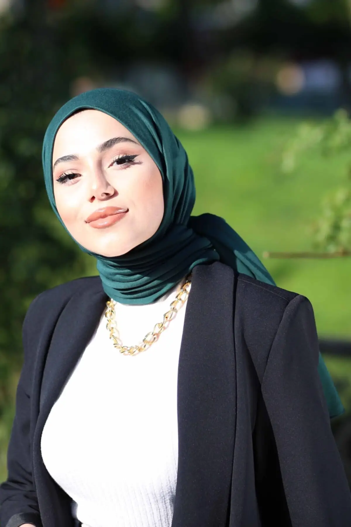 

Hijab combed shawl model-emerald 190x80 green iron non-plain printed rectangular casual scarf clothing
