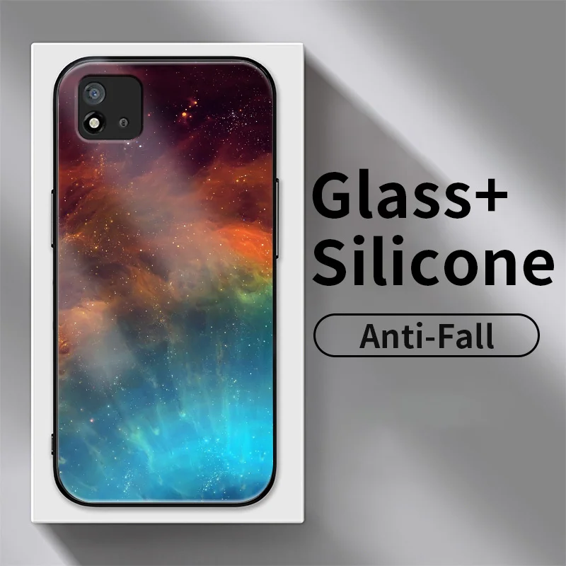 

Dazzling Starry Sky Case for Realme C20 C20A C11 2021 C21 C21Y C3 C3i C30 C30S C31 C33 C35 Narzo 50A Prime Tempered Glass Case
