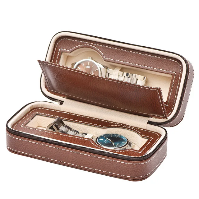 PU Leather Watch Box Watch Dislpay Box Exquisite Watch Glasses Storage Box Easy Carry Men Women Watch Jewelry Organizer Case