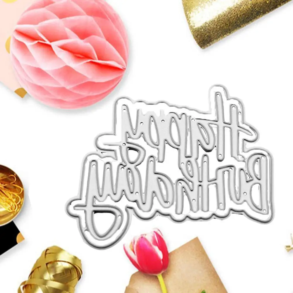

HAPPY BIRTHDAY Metal Cutting Dies For Scrapbooking Stencils DIY Album Cards Decoration Embossing Folder Die Cuts CUT