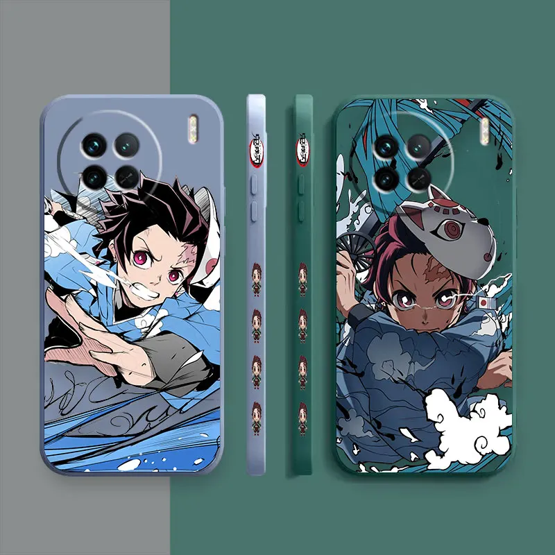 Tanjiro Kimetsu No Yaiba Phone Case For VIVO X21I X21S X23 X27 X30 X50 X60 X70 X80 X90 5G PRO PLUS Colour Case Funda Shell Capa