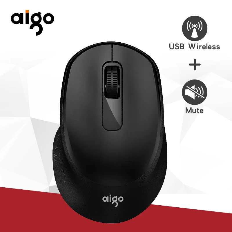 Aigo Беспроводная игровая мышка 2 4G ноутбук офисный USB беззвучный аккумулятор
