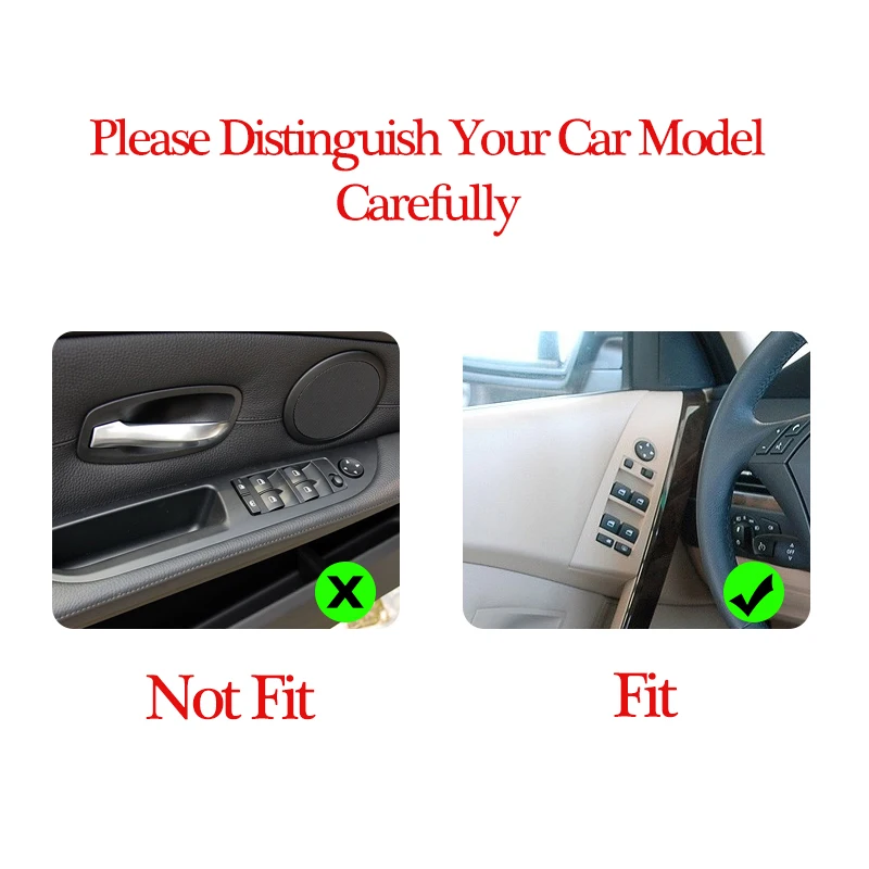 ABS Хромированная кнопка переключения стеклоподъемника для BMW 5 серии E60 525li 2004-2006