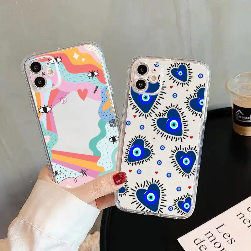 

Scary Eyes Transparent Case For Case iPhone 11 Pro X Xr Xs 7 7P 8 Plus SE 2020 6 6s 11 12 13 Max Pro Mini 4mqk Cool Capa