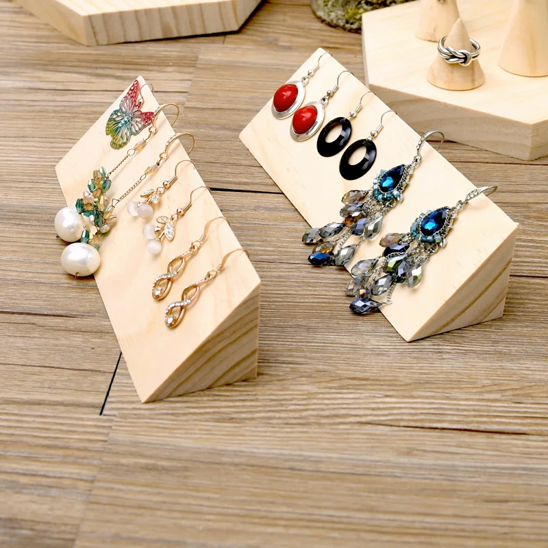 Log Earring Rack Ear Wire Display Stand Jewelry Display Stand Window Display Display Props Jewelry Organizer Jewelry Organizer