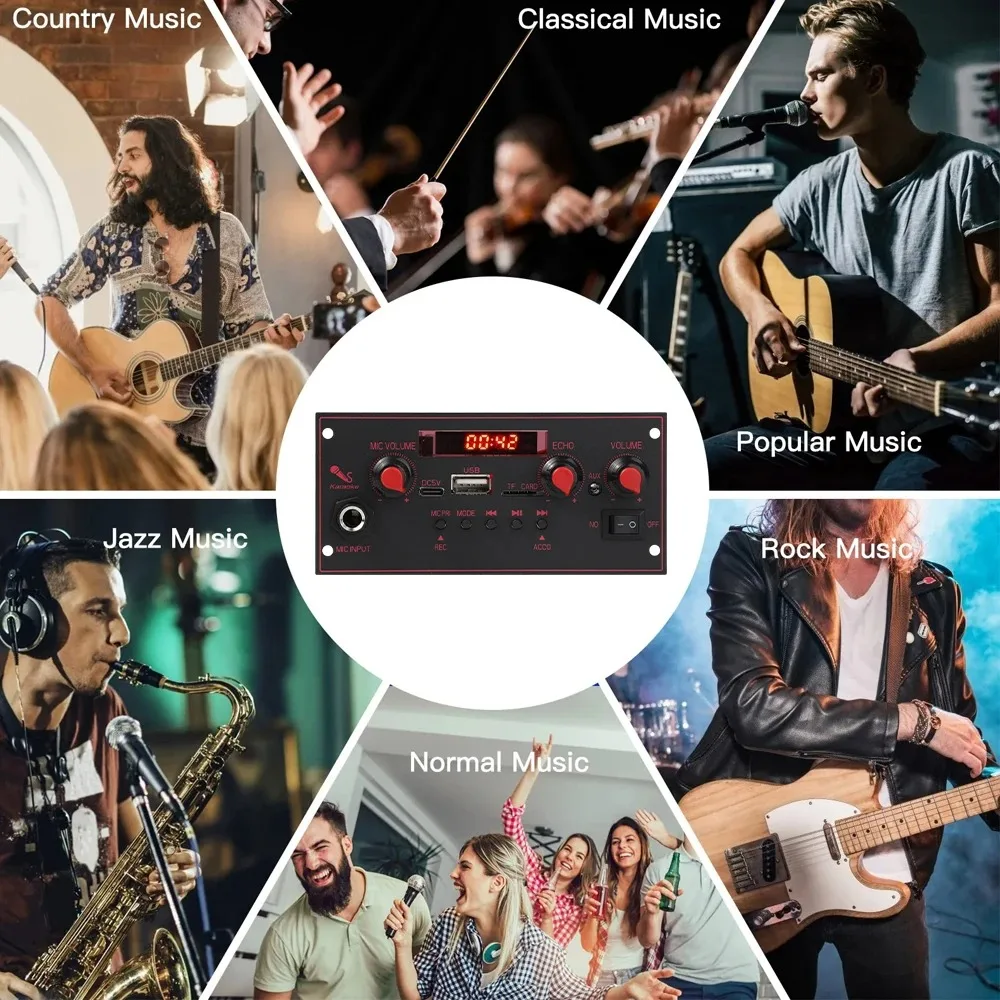 Плата mp3-декодера с Bluetooth 5 0 2*10 Вт 20 усилитель аудиоплеер В сделай сам mp3-плеер