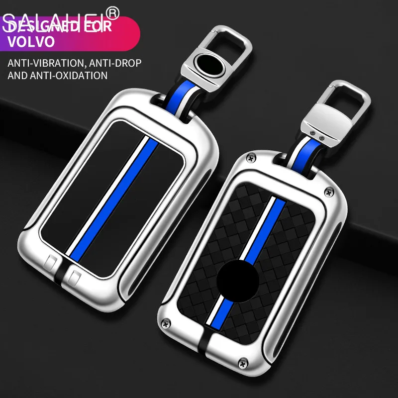 

Чехол для автомобильного ключа из цинкового сплава, силиконовая подкладка, светящийся двухцветный чехол для ключа для Volvo XC40 XC60 S90 XC90 2016 2017 ...