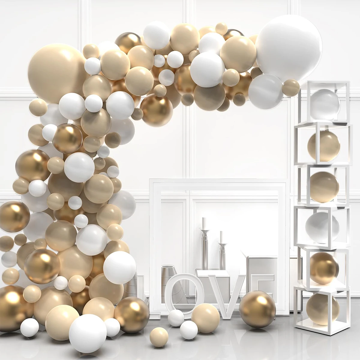 Детские синие и белые фотообои для дня рождения свадебные украшения набор