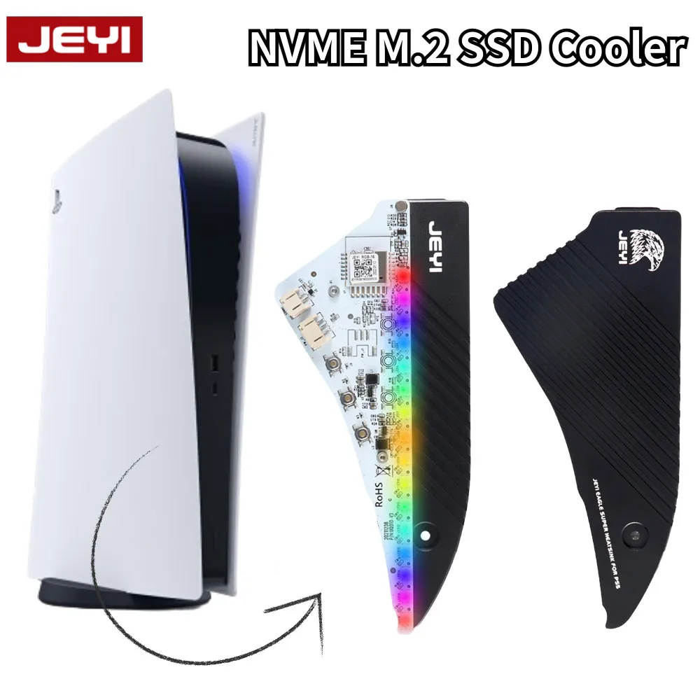 

JEYI EAGLE Для PS5 NVME M.2 радиатор SSD утолщенная охлаждающая термопрокладка из листового металла для PS5 M.2 охлаждающая игровая консоль комплект ради...