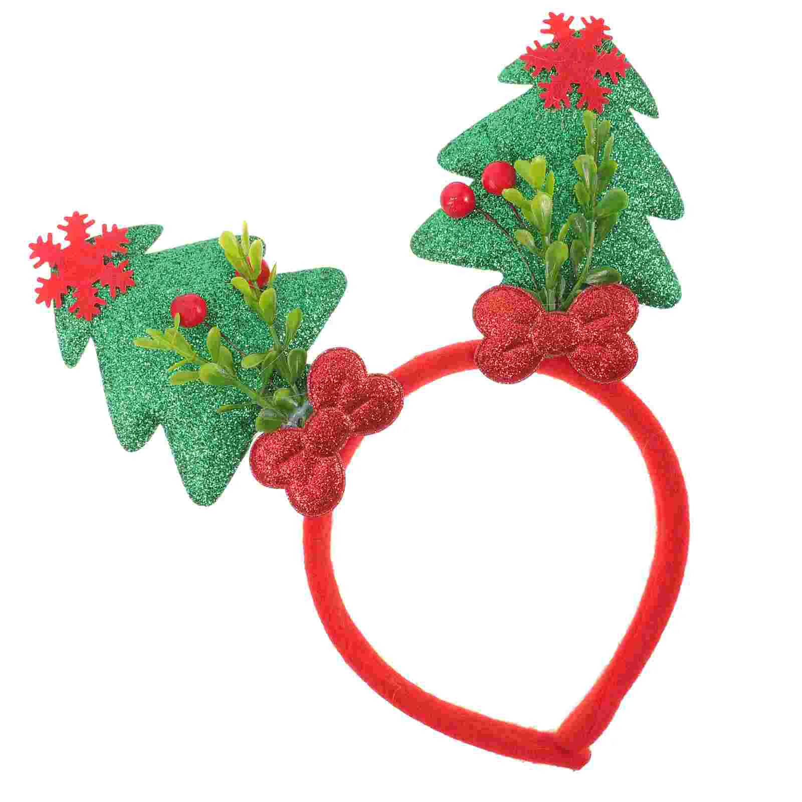 

Рождественская повязка на голову, ленты для волос, аксессуары для рождества, украшение, Праздничная елка с блестками