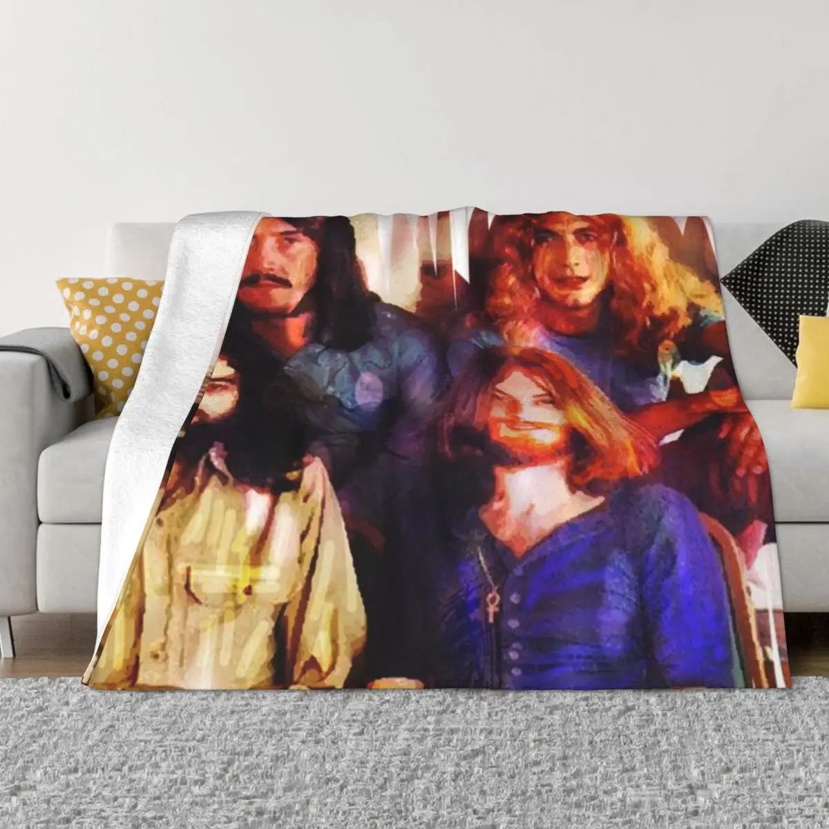 L3d Zepelin Retro Classic Ультрамягкое одеяло из микрофлиса