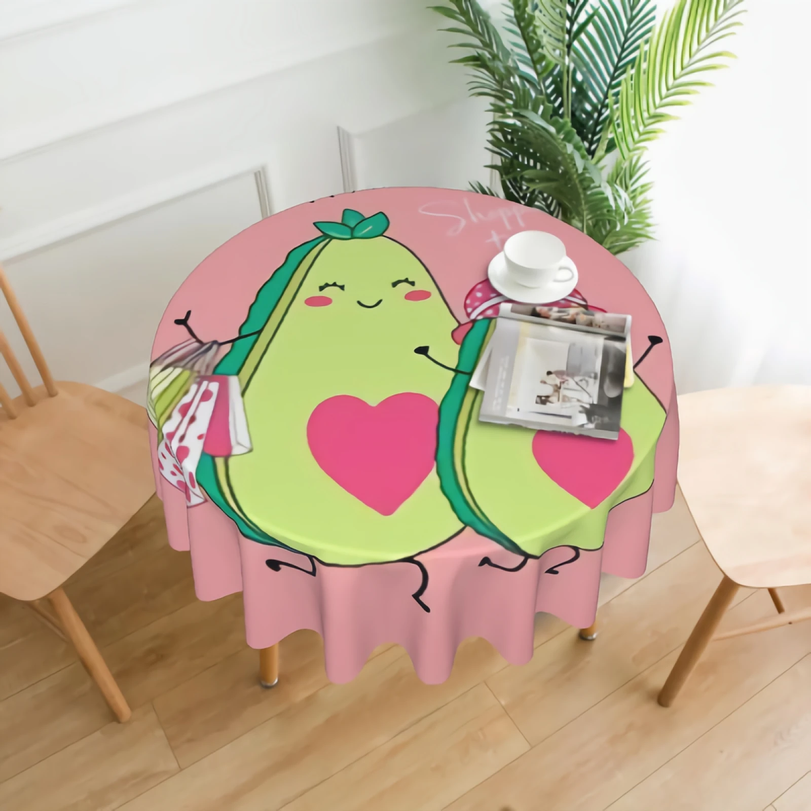 

Круглая Водонепроницаемая Скатерть «авокадо» для покупок