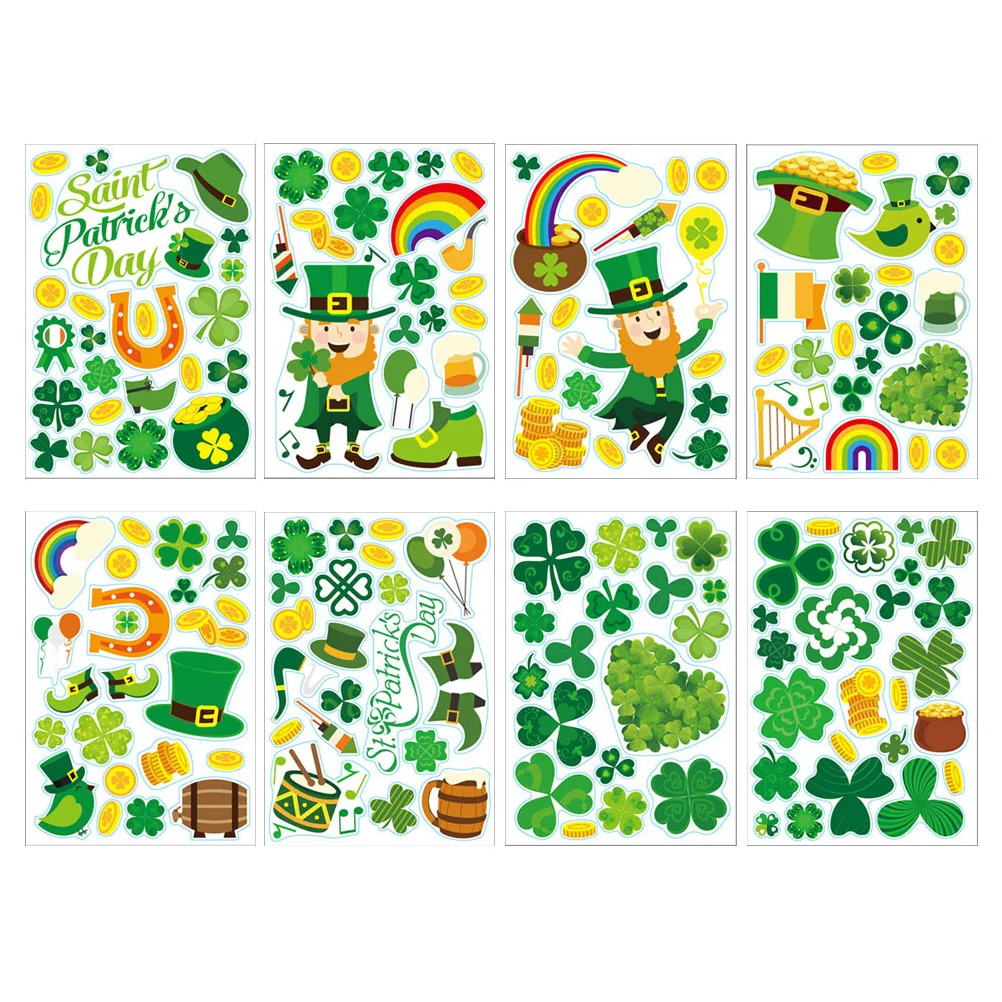 

Window Decals Sticker Stickers Static Day Party Shamrock Patrick S Shop Decal Clings Festive St Patricks Showcase Decorations