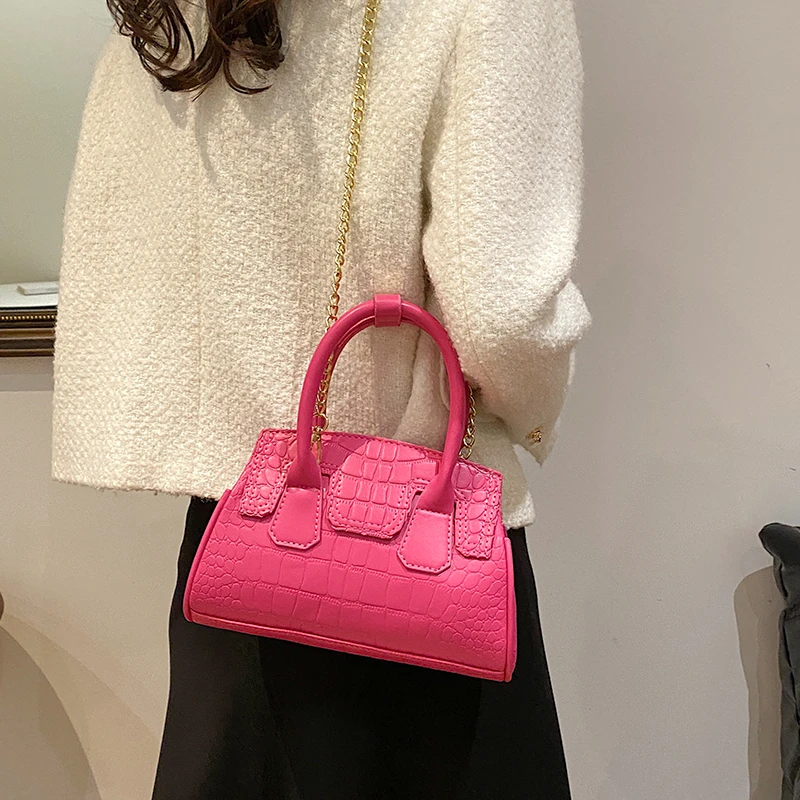 Luxury Brands Stone Pattern Shell Bag Women's Handbags Designer Chains Shoulder Crossbody Bags For Women 2023 Small Clutch Purse