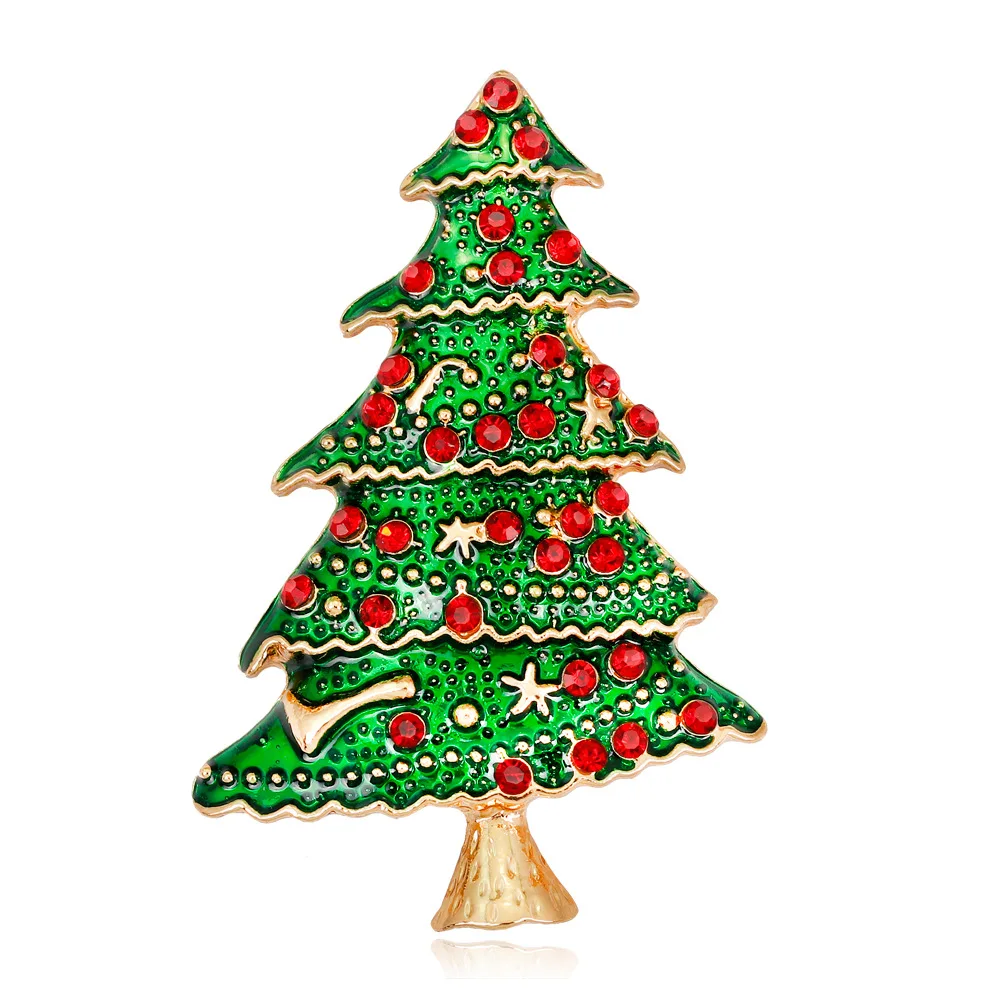 

Merry Christmas Tree Brooch Xmas Star Rhinestone Marquise Decorative Gift for Women Charms Jewelry Badge for Party Cosplay