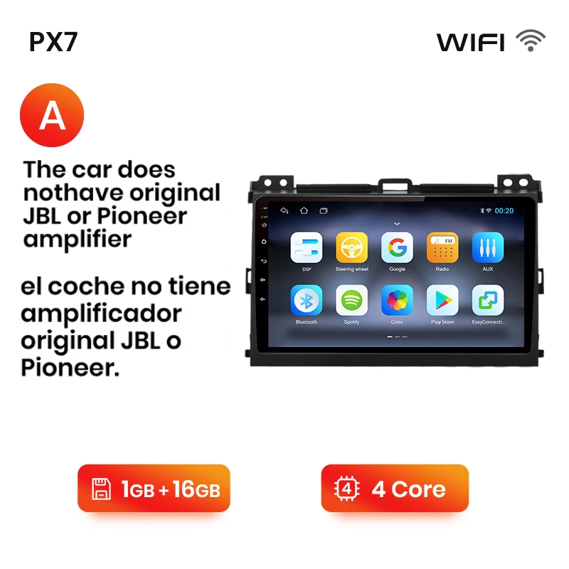 

AWESAFE беспроводной CarPlay Android 13 радио для Toyota Land Cruiser Prado 2004-2009 GPS Навигация стерео автомобильные интеллектуальные системы