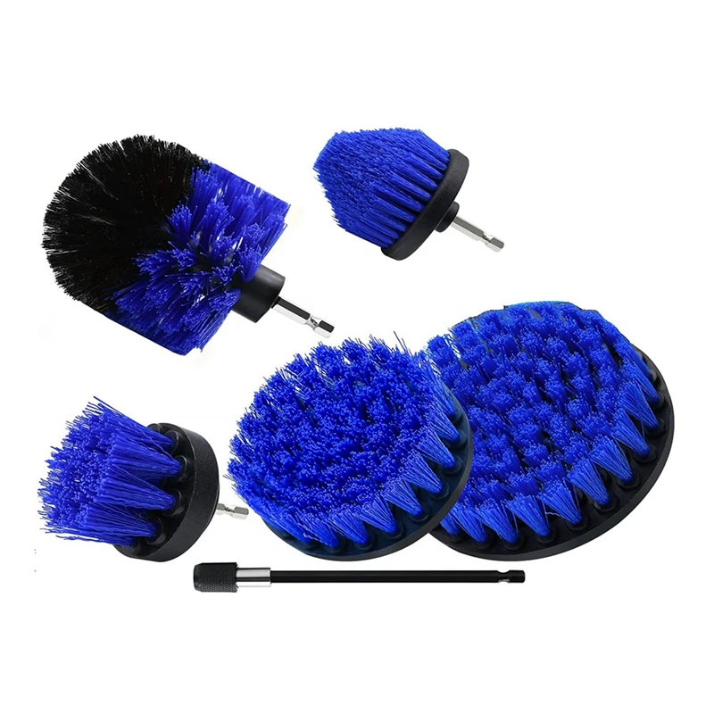 Drill Brush Attachment Set Power Scrubber Brush With 1Pcs Extend Long Attachment, Drill Scrub Brush For Cleaning