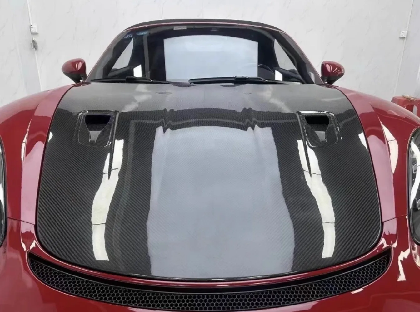 Крышка капота двигателя из углеродного волокна в сборе для Porsche 911 991 997